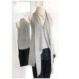 [ TRYBE ] Tie Front Sleeveless Blouse